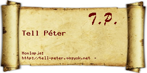 Tell Péter névjegykártya