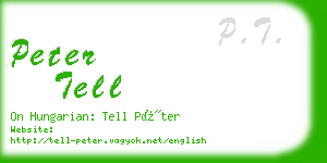 peter tell business card